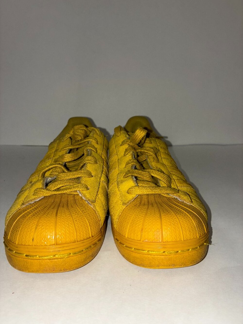 adidas Superstar J Equipment Yellow Shell Toe Sneakers Size 6